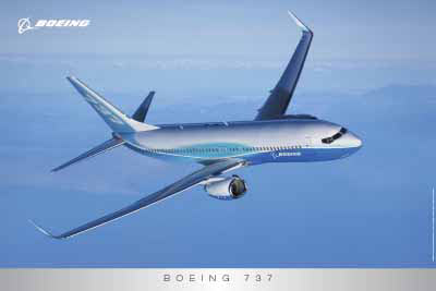 Boeing B737 repülőgép poszter - Kattintásra bezárul